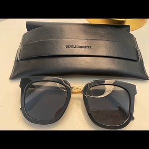 Gentle Monster Black & Gold Sunglasses